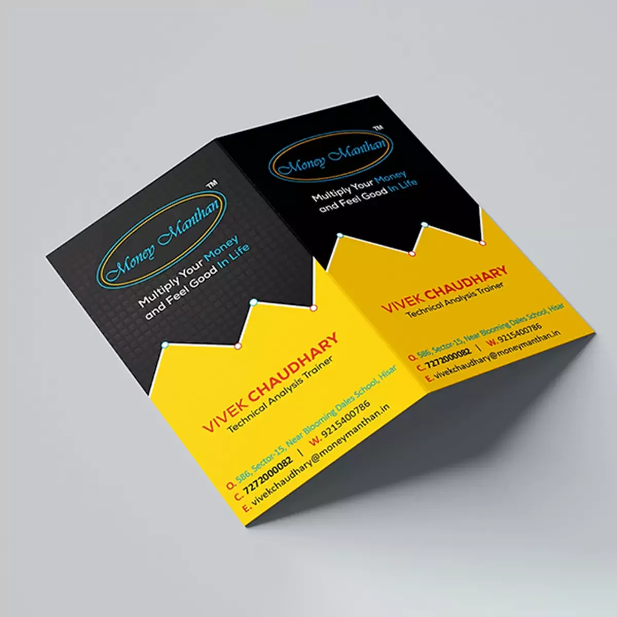 Metallic Folded Visiting Card